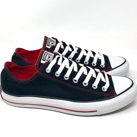 black converse red stitching